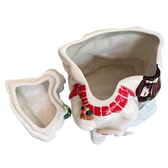 Coca Cola POLAR BEAR COOKIE JAR Work Of Art Gibson 2000 Coke Bottle Canister Lid - Picture 6 of 10